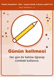 Dilimizin Zenginlikleri Ekim Panosu: Yaşayan Sözlük ve Dîvânu Lugâti’t-Türk — Pano Şeridi ve 6 Bilgi Posteri (8 parça) — 15. sayfa