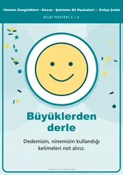 Dilimizin Zenginlikleri Kasım Panosu: Şehrimin Dil Hazineleri — Evliya Çelebi — Pano Şeridi ve 6 Bilgi Posteri (8 parça) — 14. sayfa