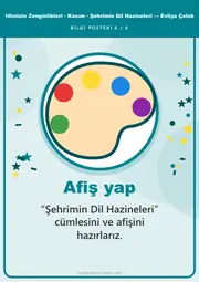 Dilimizin Zenginlikleri Kasım Panosu: Şehrimin Dil Hazineleri — Evliya Çelebi — Pano Şeridi ve 6 Bilgi Posteri (8 parça) — 15. sayfa