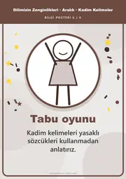 Dilimizin Zenginlikleri Aralık Panosu: Kadim Kelimeler — Pano Şeridi ve 6 Bilgi Posteri (8 parça) — 15. sayfa