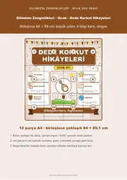 Dilimizin Zenginlikleri Ocak Panosu: Dede Korkut Hikâyeleri — Dev Pano (12 parça · 84 × 89 cm) — 1. sayfa