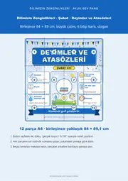 Dilimizin Zenginlikleri Şubat Panosu: Deyimler ve Atasözleri — Dev Pano (12 parça · 84 × 89 cm) — 1. sayfa