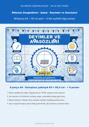 Dilimizin Zenginlikleri Şubat Panosu: Deyimler ve Atasözleri — Pano Şeridi ve 6 Bilgi Posteri (8 parça) — 1. sayfa