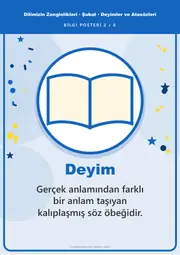 Dilimizin Zenginlikleri Şubat Panosu: Deyimler ve Atasözleri — Pano Şeridi ve 6 Bilgi Posteri (8 parça) — 11. sayfa