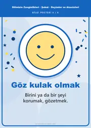 Dilimizin Zenginlikleri Şubat Panosu: Deyimler ve Atasözleri — Pano Şeridi ve 6 Bilgi Posteri (8 parça) — 13. sayfa