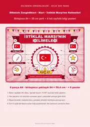 Dilimizin Zenginlikleri Mart Panosu: İstiklâl Marşı’nın Kelimeleri — Pano Şeridi ve 6 Bilgi Posteri (8 parça) — 1. sayfa