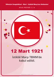 Dilimizin Zenginlikleri Mart Panosu: İstiklâl Marşı’nın Kelimeleri — Pano Şeridi ve 6 Bilgi Posteri (8 parça) — 10. sayfa