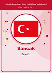 Dilimizin Zenginlikleri Mart Panosu: İstiklâl Marşı’nın Kelimeleri — Pano Şeridi ve 6 Bilgi Posteri (8 parça) — 13. sayfa