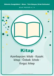 Dilimizin Zenginlikleri Nisan Panosu: Türk Dünyası Ortak Kelimeleri — Pano Şeridi ve 6 Bilgi Posteri (8 parça) — 13. sayfa