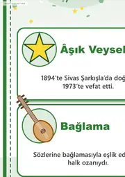 Dilimizin Zenginlikleri Mayıs Panosu: Türkülerimiz ve Âşık Veysel — Dev Pano (12 parça · 84 × 89 cm) — 6. sayfa