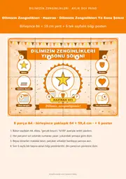 Dilimizin Zenginlikleri Haziran Panosu: Yıl Sonu Şöleni — Pano Şeridi ve 6 Bilgi Posteri (8 parça) — 1. sayfa