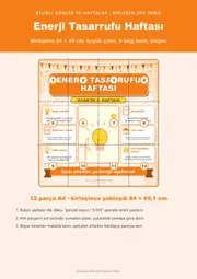 Enerji Tasarrufu Haftası Dev Panosu (12 parça · 84 × 89 cm) — 1. sayfa