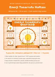 Enerji Tasarrufu Haftası Pano Şeridi ve 6 Bilgi Posteri (8 parça · 84 × 59 cm) — 1. sayfa