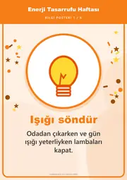 Enerji Tasarrufu Haftası Pano Şeridi ve 6 Bilgi Posteri (8 parça · 84 × 59 cm) — 10. sayfa