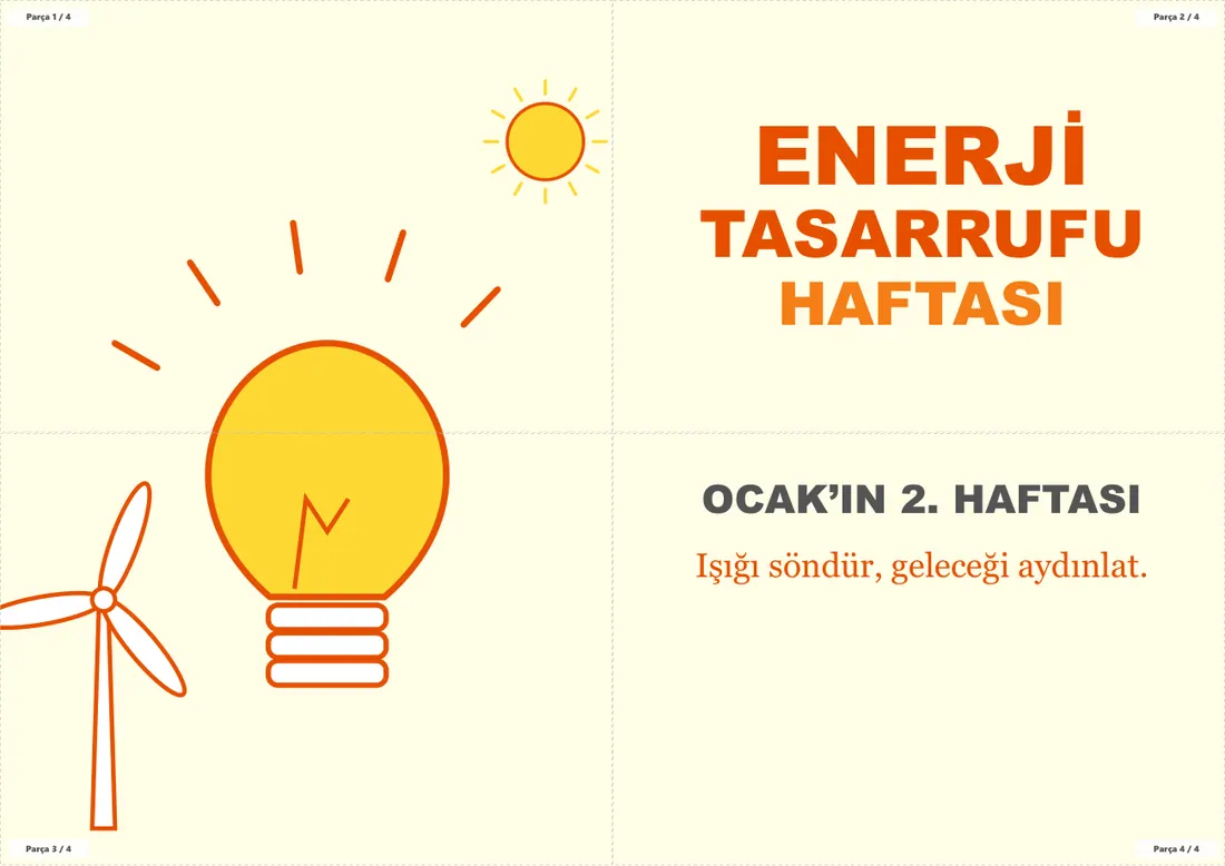 Enerji Tasarrufu Haftası Pano ve Etkinlik Paketi birleşik görünüm