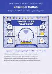 Engelliler Haftası Pano Şeridi ve 6 Bilgi Posteri (8 parça · 84 × 59 cm) — 1. sayfa