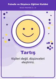 Felsefe ve Düşünce Eğitimi Kulübü Pano Şeridi ve 6 Bilgi Posteri (8 parça · 84 × 59 cm) — 11. sayfa
