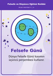 Felsefe ve Düşünce Eğitimi Kulübü Pano Şeridi ve 6 Bilgi Posteri (8 parça · 84 × 59 cm) — 14. sayfa