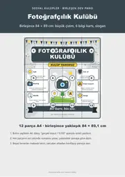 Fotoğrafçılık Kulübü Dev Panosu (12 parça · 84 × 89 cm) — 1. sayfa
