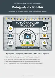 Fotoğrafçılık Kulübü Pano Şeridi ve 6 Bilgi Posteri (8 parça · 84 × 59 cm) — 1. sayfa