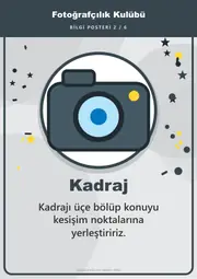 Fotoğrafçılık Kulübü Pano Şeridi ve 6 Bilgi Posteri (8 parça · 84 × 59 cm) — 11. sayfa