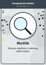 Fotoğrafçılık Kulübü Pano Şeridi ve 6 Bilgi Posteri (8 parça · 84 × 59 cm) — 12. sayfa