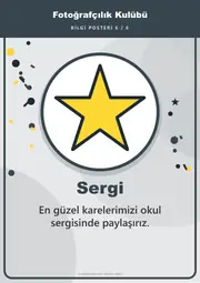 Fotoğrafçılık Kulübü Pano Şeridi ve 6 Bilgi Posteri (8 parça · 84 × 59 cm) — 15. sayfa