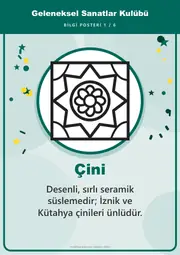 Geleneksel Sanatlar Kulübü Pano Şeridi ve 6 Bilgi Posteri (8 parça · 84 × 59 cm) — 10. sayfa
