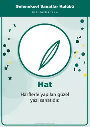 Geleneksel Sanatlar Kulübü Pano Şeridi ve 6 Bilgi Posteri (8 parça · 84 × 59 cm) — 12. sayfa