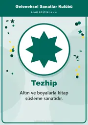 Geleneksel Sanatlar Kulübü Pano Şeridi ve 6 Bilgi Posteri (8 parça · 84 × 59 cm) — 13. sayfa