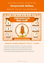 Girişimcilik Haftası Pano Şeridi ve 6 Bilgi Posteri (8 parça · 84 × 59 cm) — 1. sayfa