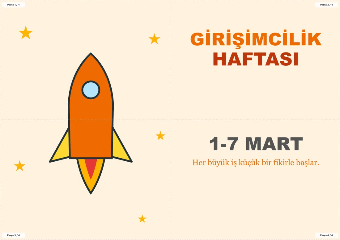 Girişimcilik Haftası Pano ve Etkinlik Paketi birleşik görünüm