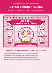 Görsel Sanatlar Kulübü Pano Şeridi ve 6 Bilgi Posteri (8 parça · 84 × 59 cm) — 1. sayfa