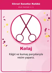Görsel Sanatlar Kulübü Pano Şeridi ve 6 Bilgi Posteri (8 parça · 84 × 59 cm) — 12. sayfa