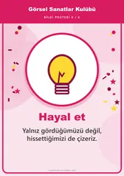 Görsel Sanatlar Kulübü Pano Şeridi ve 6 Bilgi Posteri (8 parça · 84 × 59 cm) — 15. sayfa