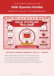 Halk Oyunları Kulübü Pano Şeridi ve 6 Bilgi Posteri (8 parça · 84 × 59 cm) — 1. sayfa