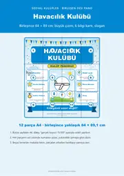 Havacılık Kulübü Dev Panosu (12 parça · 84 × 89 cm) — 1. sayfa