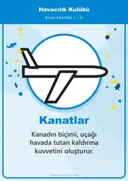 Havacılık Kulübü Pano Şeridi ve 6 Bilgi Posteri (8 parça · 84 × 59 cm) — 10. sayfa
