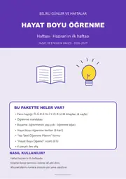 Hayat Boyu Öğrenme Haftası Pano ve Etkinlik Paketi — 1. sayfa