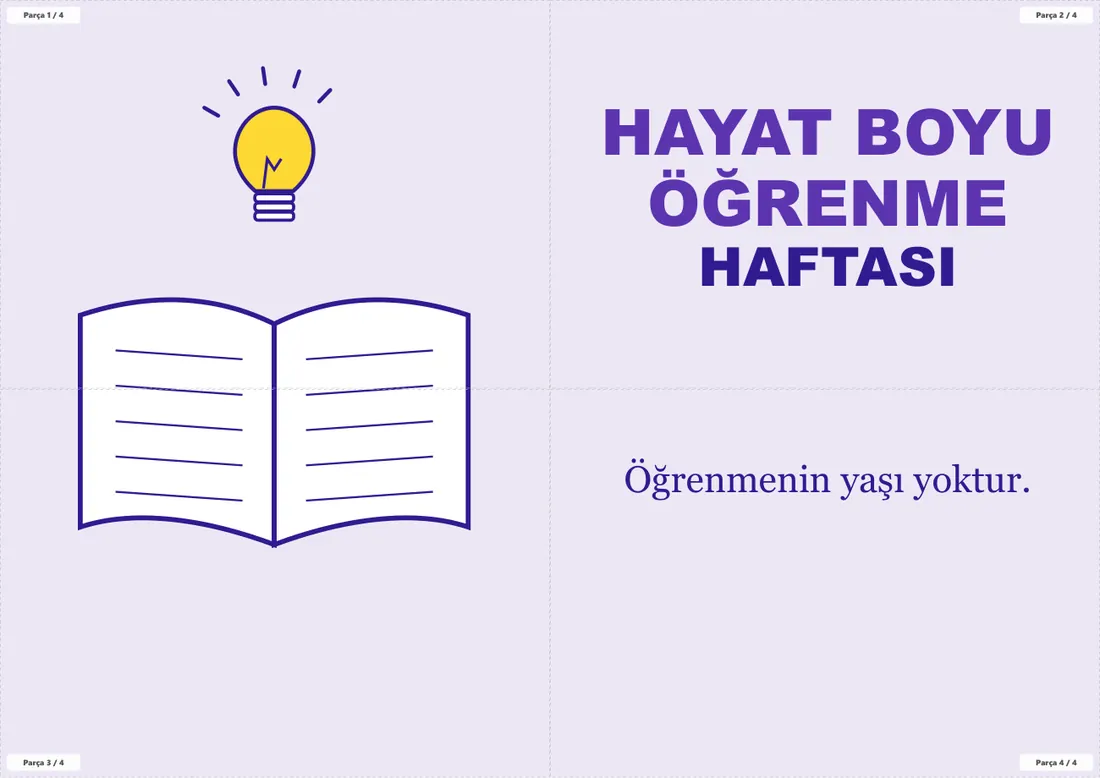 Hayat Boyu Öğrenme Haftası Pano ve Etkinlik Paketi birleşik görünüm