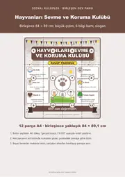 Hayvanları Sevme ve Koruma Kulübü Dev Panosu (12 parça · 84 × 89 cm) — 1. sayfa