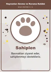 Hayvanları Sevme ve Koruma Kulübü Pano Şeridi ve 6 Bilgi Posteri (8 parça · 84 × 59 cm) — 13. sayfa