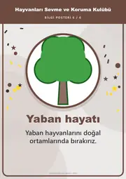 Hayvanları Sevme ve Koruma Kulübü Pano Şeridi ve 6 Bilgi Posteri (8 parça · 84 × 59 cm) — 15. sayfa