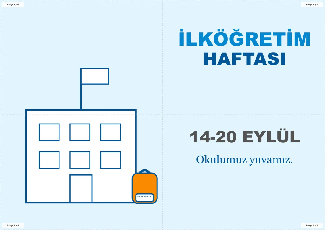 İlköğretim Haftası Pano ve Etkinlik Paketi birleşik görünüm