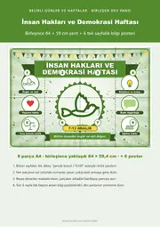 İnsan Hakları ve Demokrasi Haftası Pano Şeridi ve 6 Bilgi Posteri (8 parça · 84 × 59 cm) — 1. sayfa