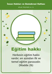 İnsan Hakları ve Demokrasi Haftası Pano Şeridi ve 6 Bilgi Posteri (8 parça · 84 × 59 cm) — 15. sayfa