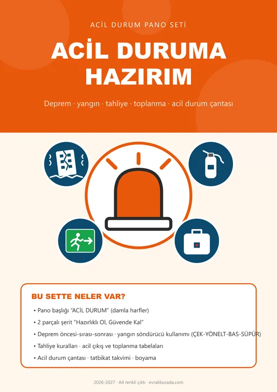 Acil Duruma Hazırım Panosu kapağı