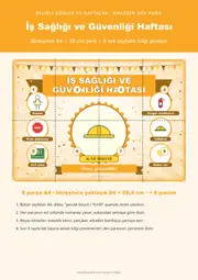 İş Sağlığı ve Güvenliği Haftası Pano Şeridi ve 6 Bilgi Posteri (8 parça · 84 × 59 cm) — 1. sayfa