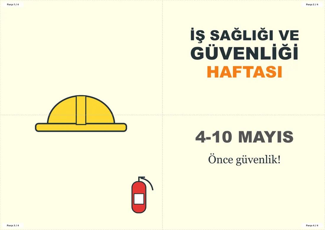 İş Sağlığı ve Güvenliği Haftası Pano ve Etkinlik Paketi birleşik görünüm