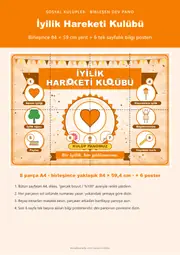 İyilik Hareketi Kulübü Pano Şeridi ve 6 Bilgi Posteri (8 parça · 84 × 59 cm) — 1. sayfa